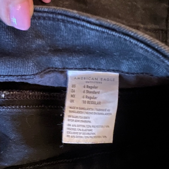 Black High Waisted Jeans American Eagle - Picture 4 of 4